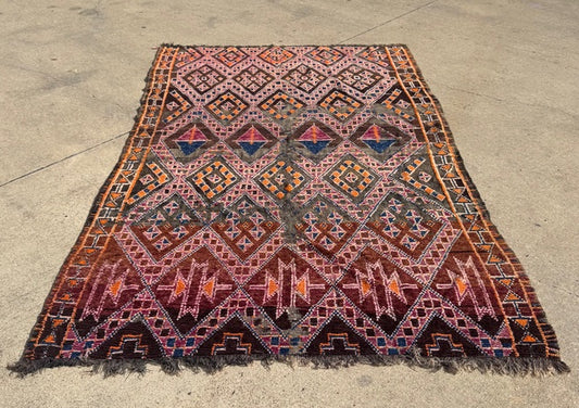 Vintage Moroccan Rug #2  75" W x 121" L