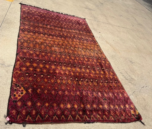 Vintage Moroccan Rug #3 74.5" W x 126" L
