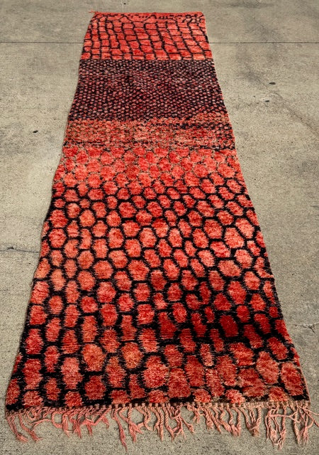 Vintage Moroccan Rug #4 41.5" W x 154" L