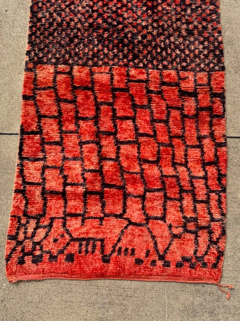 Vintage Moroccan Rug #4 41.5" W x 154" L