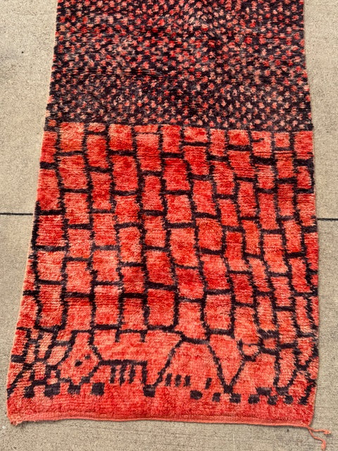 Vintage Moroccan Rug #4 41.5" W x 154" L