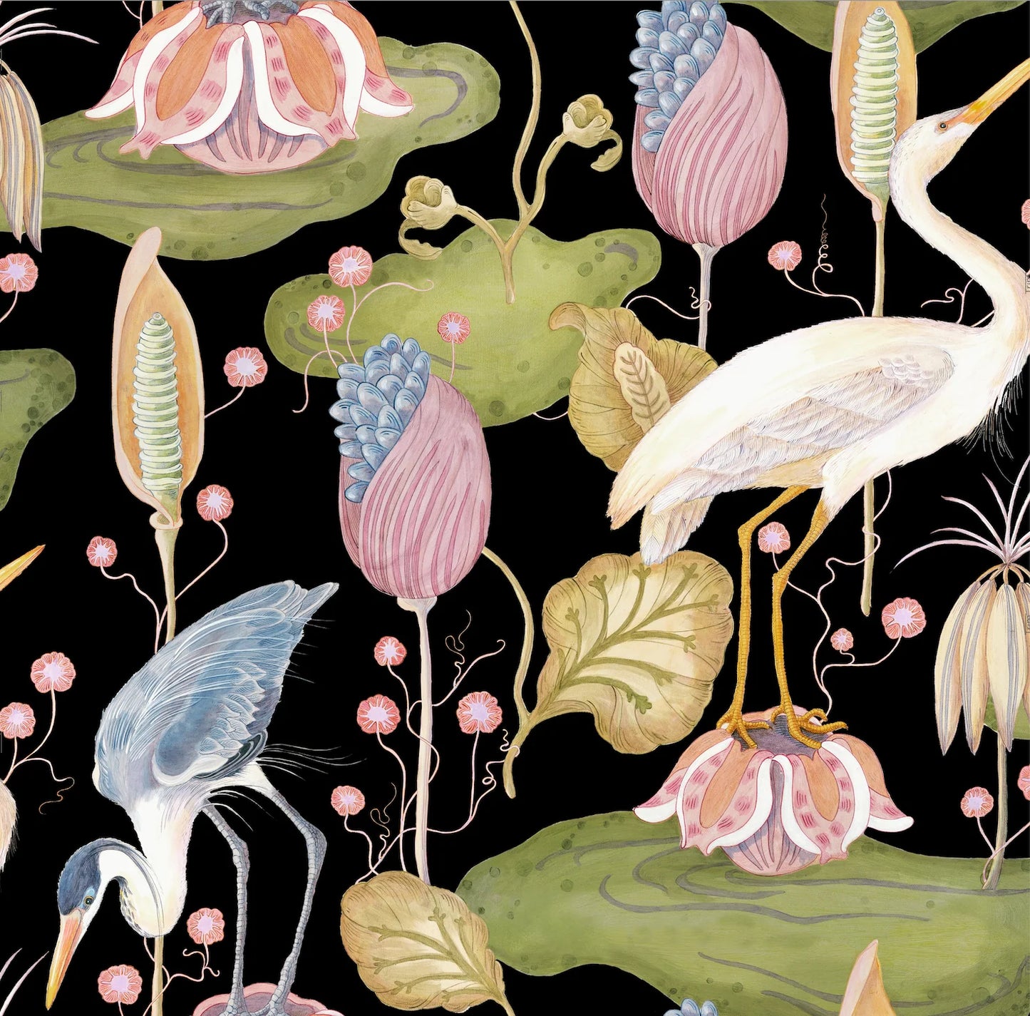 House of Harris - Fancy Flock in Black Multi - WP