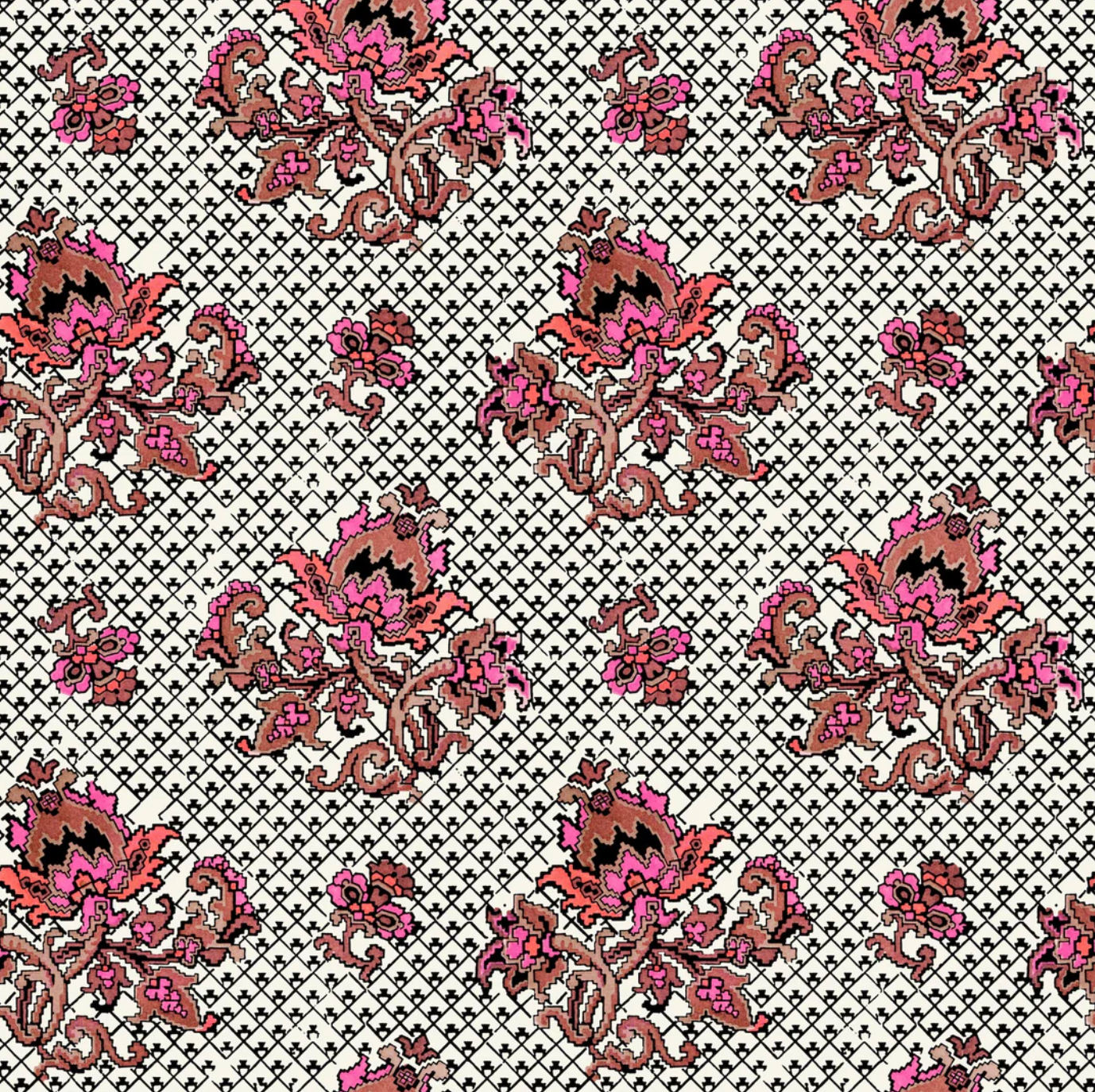Supply Flame Stitch in Fuchsia - F