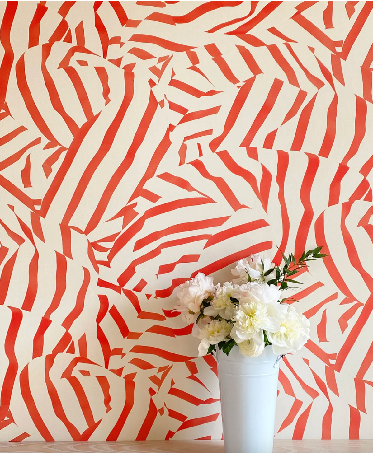 Flat Vernacular Folded in Cream Puff Wallpaper