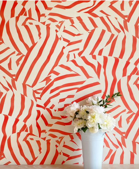 Flat Vernacular Folded in Cream Puff Wallpaper