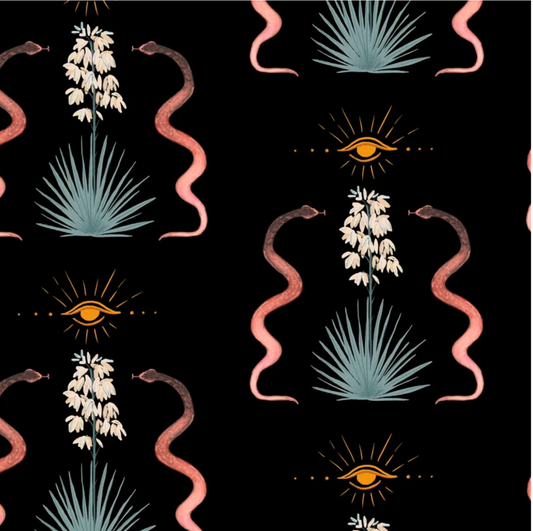 Looksee Collective x Antiquaria - Snakes I in Black - WP